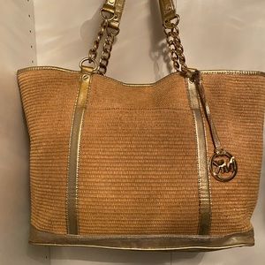 Authentic Michael KORS Wicker Tote Bag